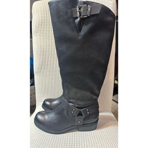 Volatile NEW size 7.5 tall black harness riding boots Meridee moto